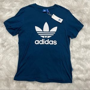 Adidas Women’s Blue Logo Short Sleeve Tee